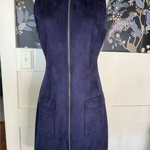 Jack by bb Dakota Elegant Purplish Navy Sleeveless zip up Front Dress Sz 2